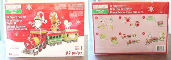 Creatology 3D Christmas Paper Train Kit Box